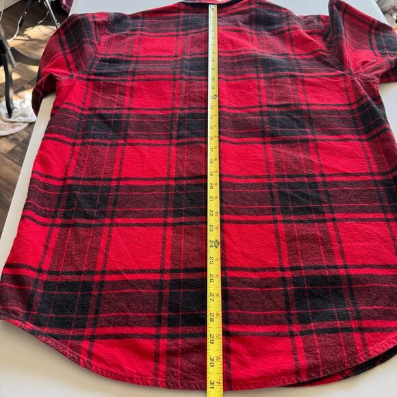 Timberland Pro Original Fit Plaid Flannel Long Sleeve Shirt Western Barn Large - Picture 9 of 9